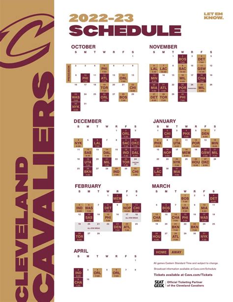 cleveland cavaliers schedule|Cleveland Cavaliers .